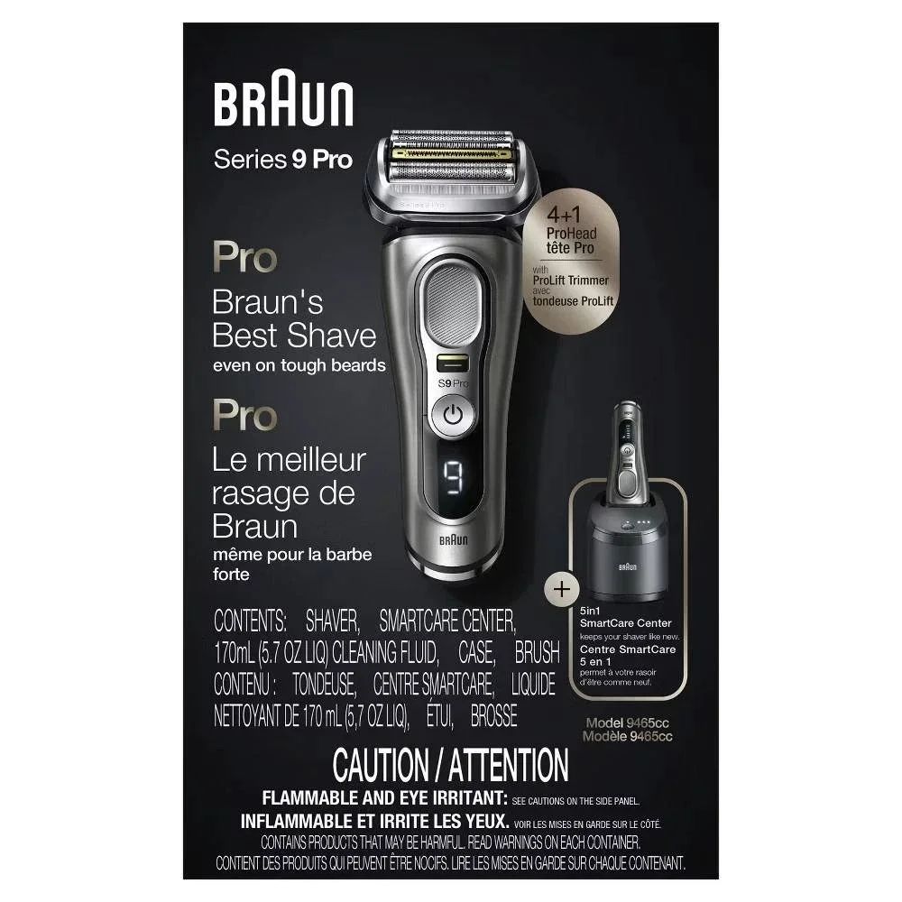 New! Braun Series 9 Pro 9465cc 5 in 1 Men's Electric Foil Shaver ProLift Razor